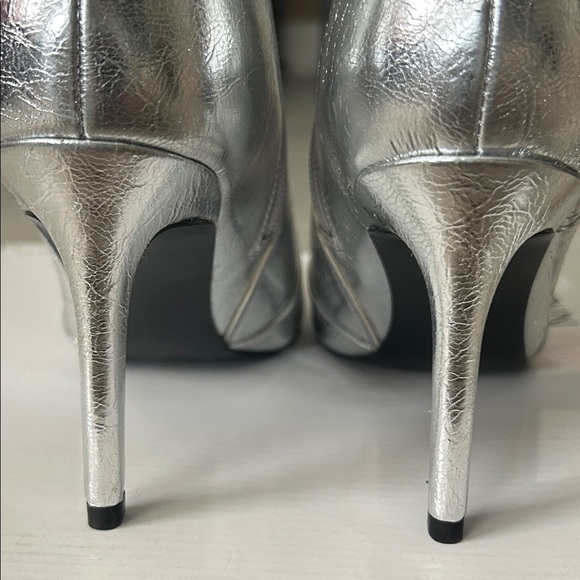 Nine West Metallic Silver Ankle Booties - Picture 6 of 14